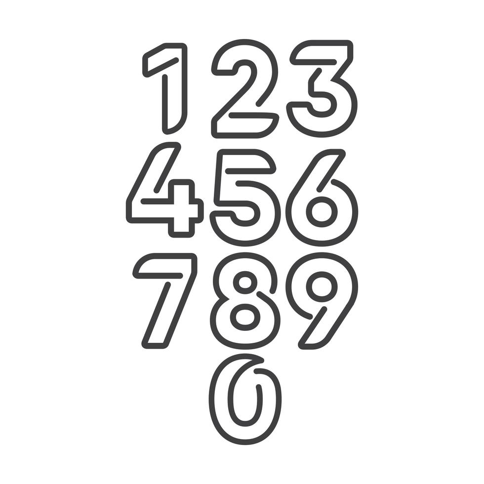 Anniversary Numbers, Full Set vector