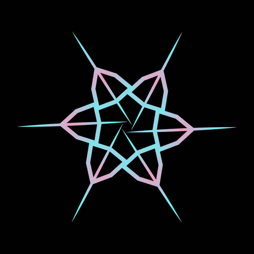 Pastel color star symbol abstract design vector