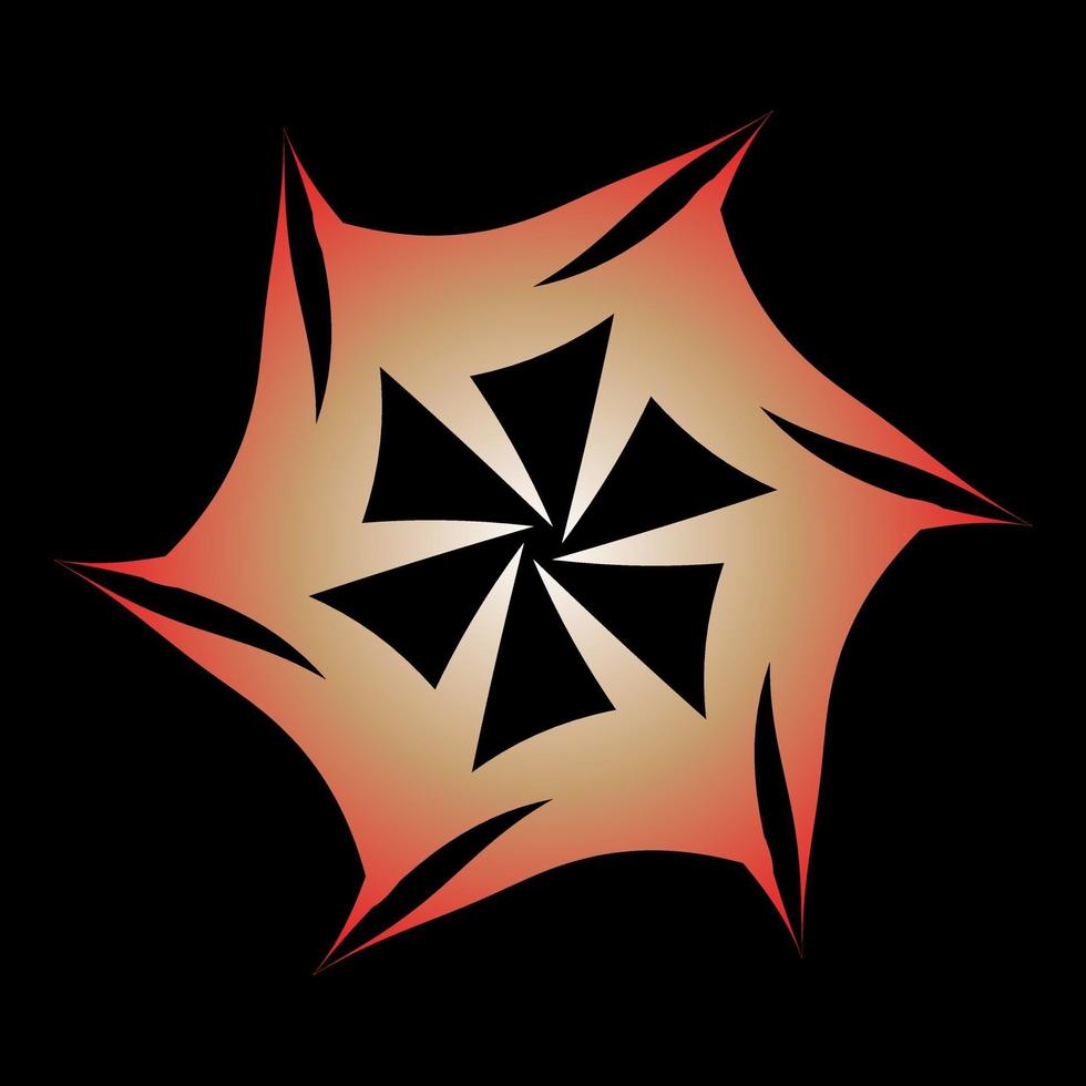 Creative circular transition symbol wrapped in orange color vector
