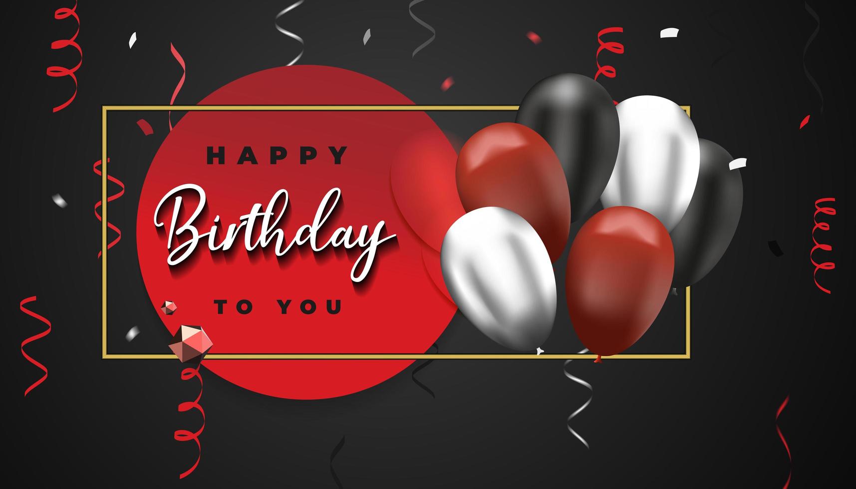 Happy birthday background. celebration design template. vector