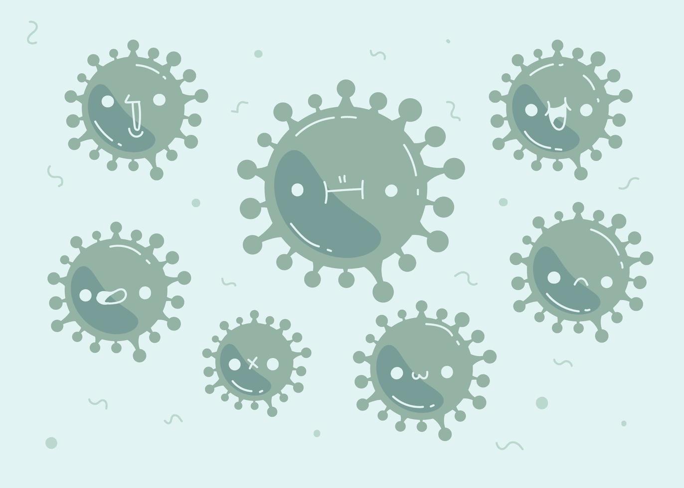 Green virus vector illustration