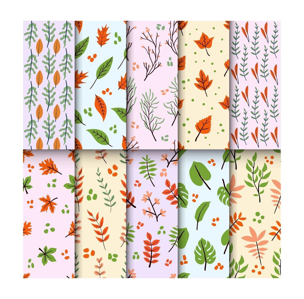 Seamless Floral Pattern Collection vector