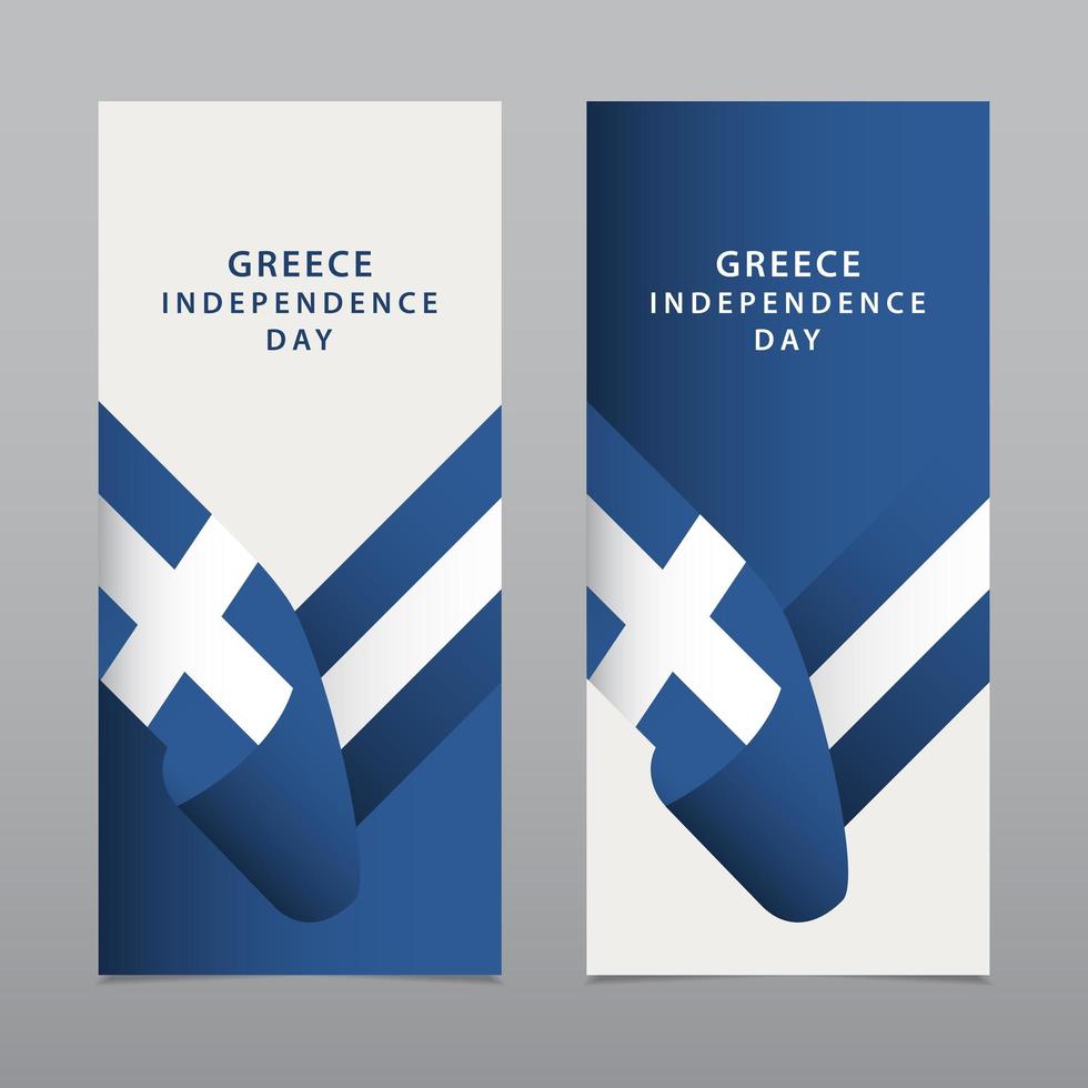 Feliz día de la independencia de Grecia celebración vector plantilla diseño ilustración