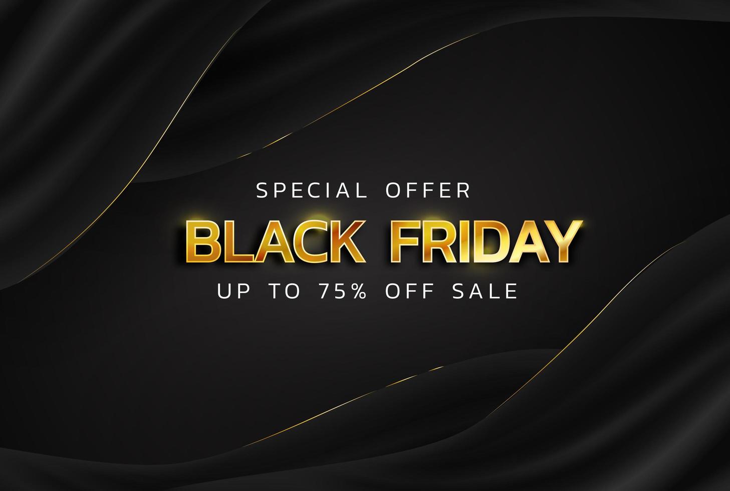 Black Friday background or special offer promotion sale banner for business and advertisement poster vector