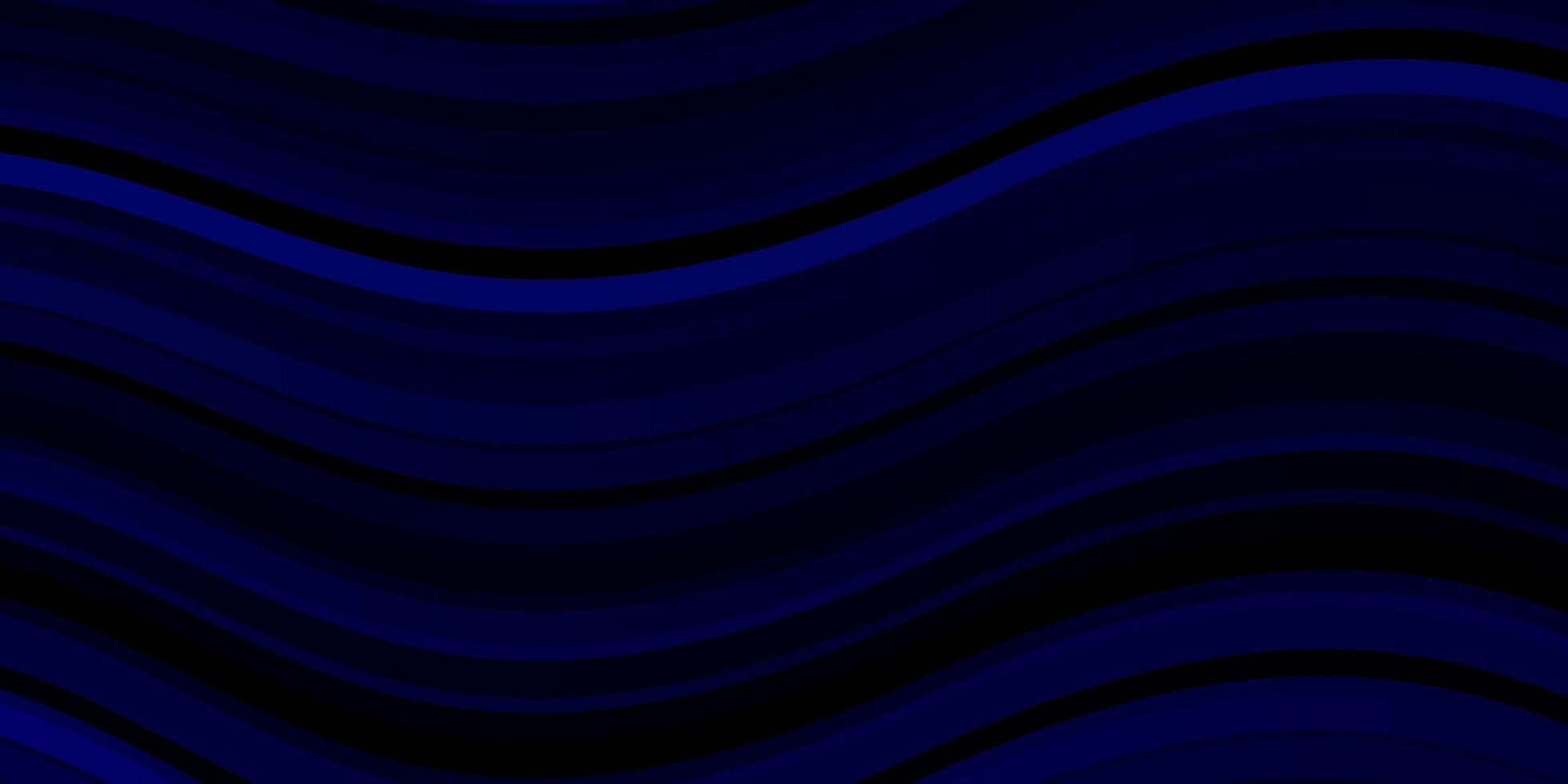 diseño de vector azul oscuro con curvas.