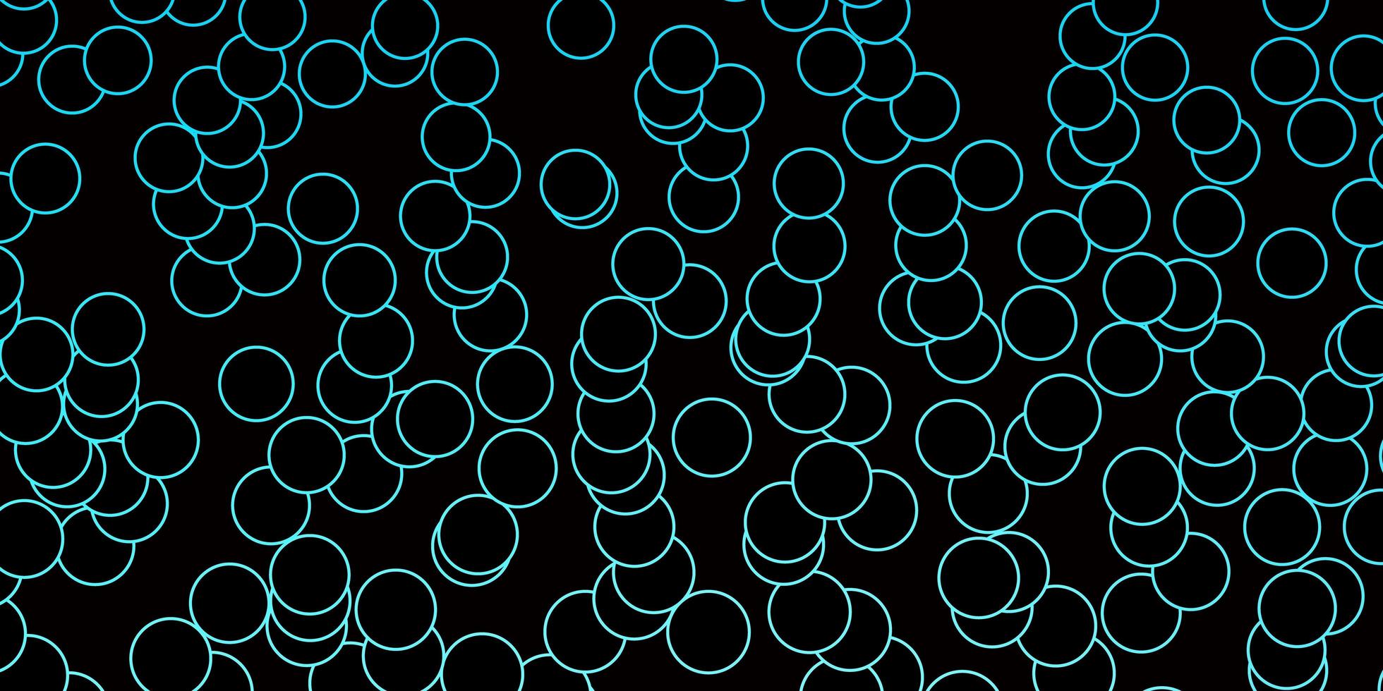 Dark BLUE vector background with circles.