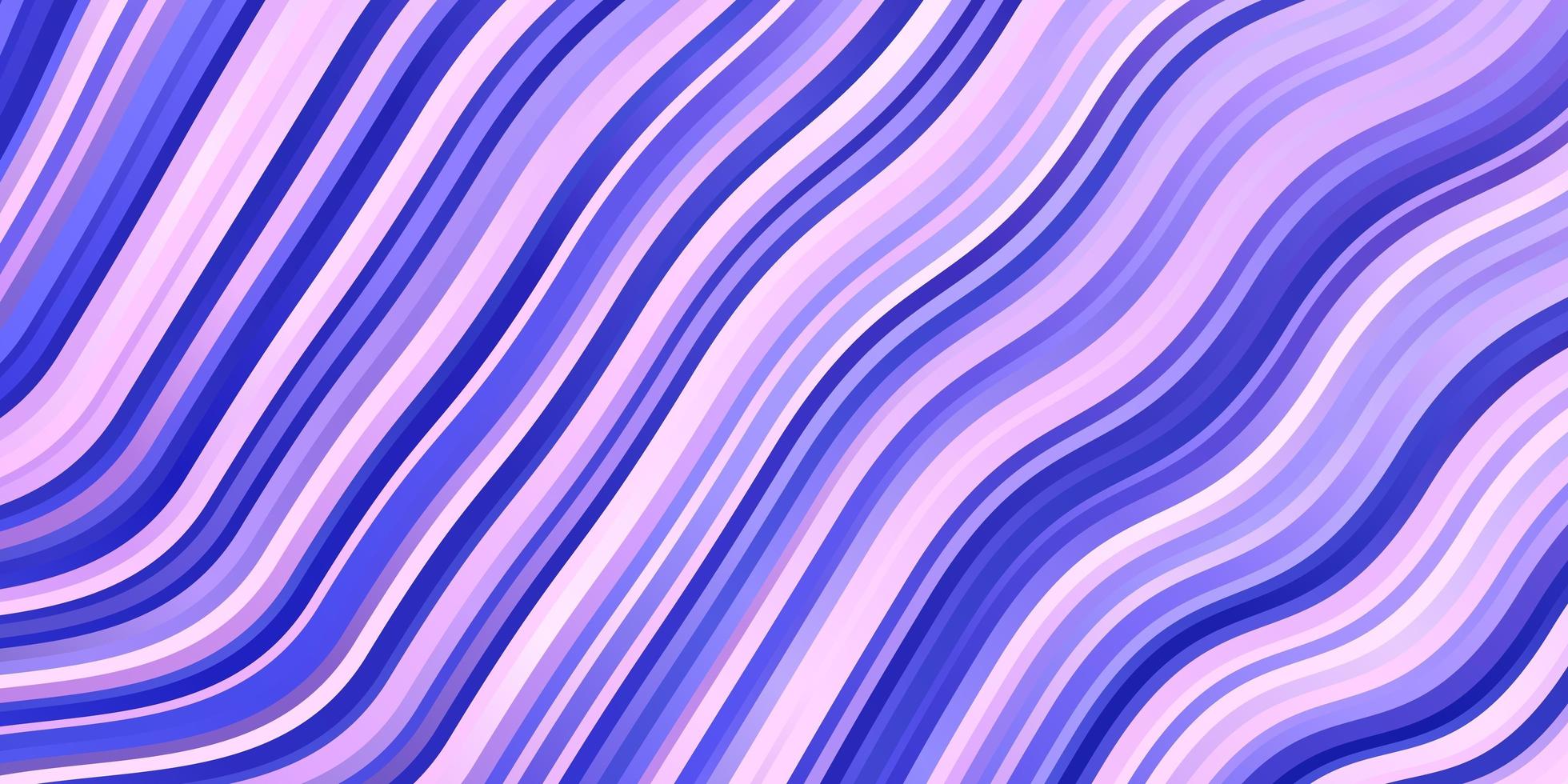 Light Pink, Blue vector pattern with curves.