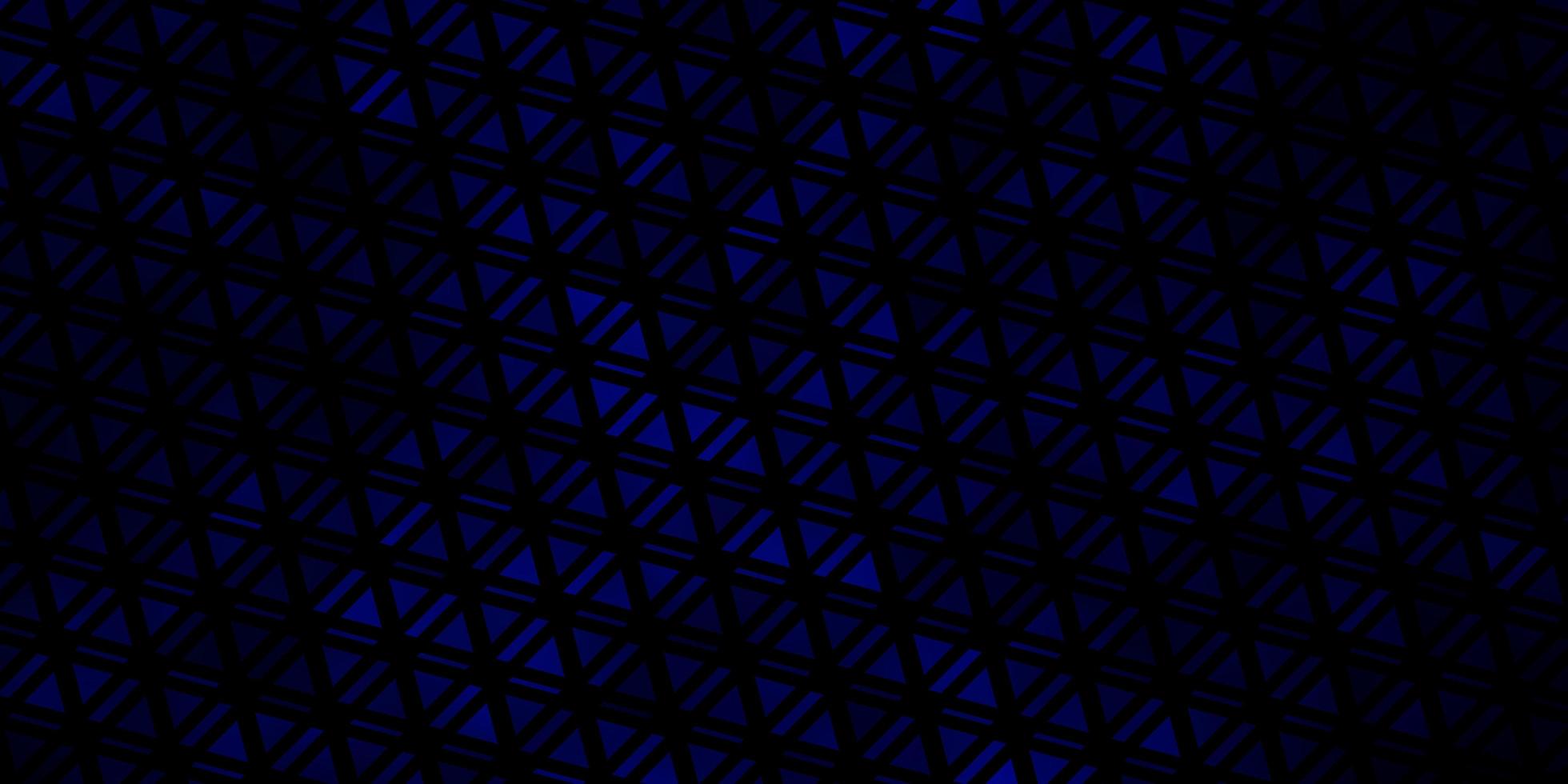 plantilla de vector azul oscuro con cristales, triángulos.