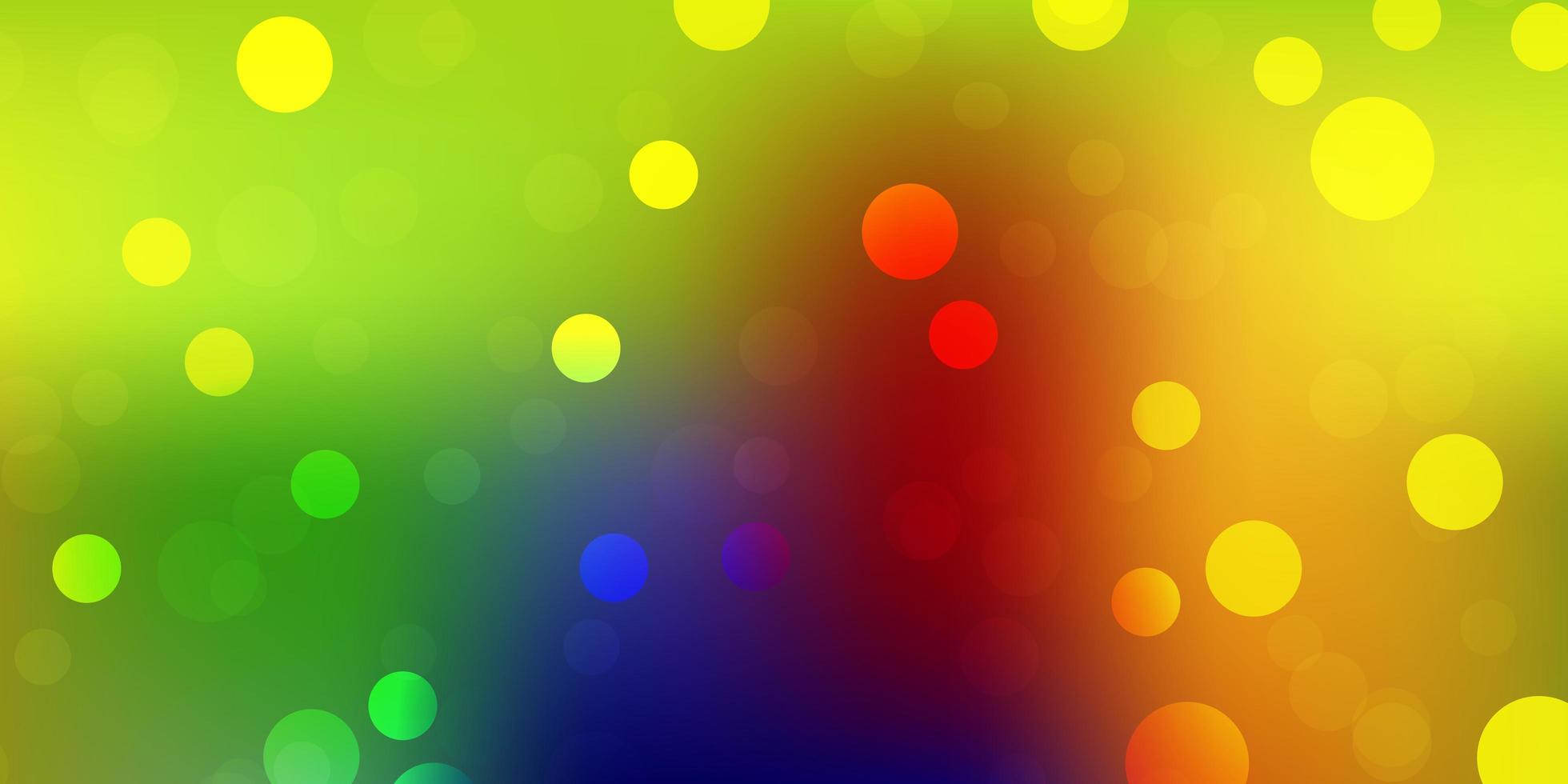 Light multicolor vector background with bubbles.