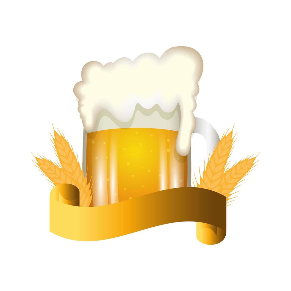 Isolated beer mug vector design