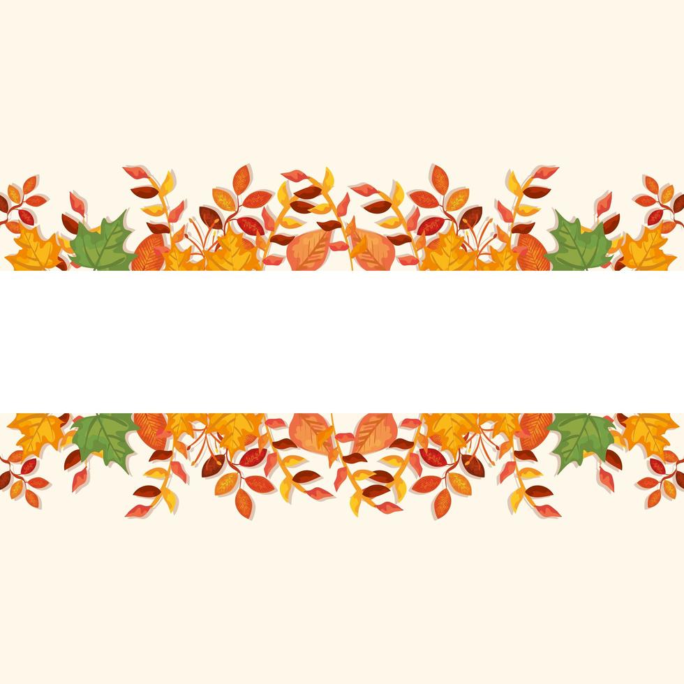 decoration leafs of autumn season vector