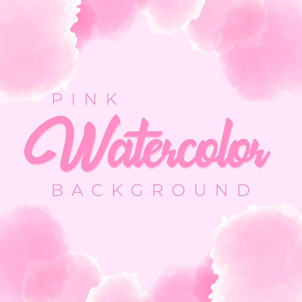 Watercolor background with pink cloud concept vector