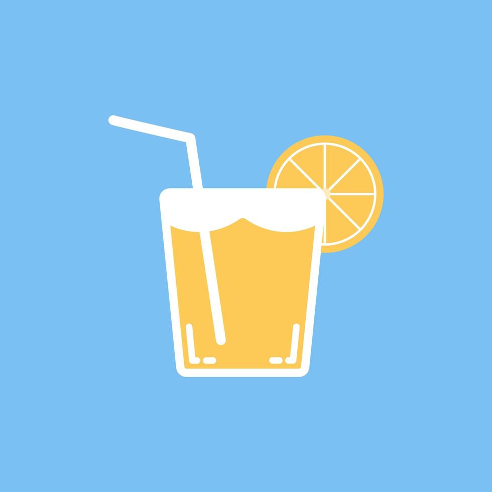 Orange juice icon vector