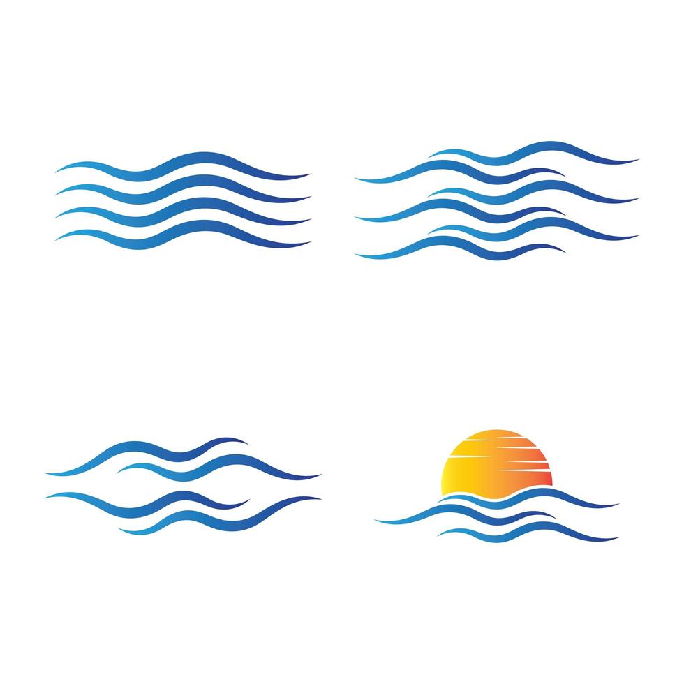 Sunset beach logo images vector