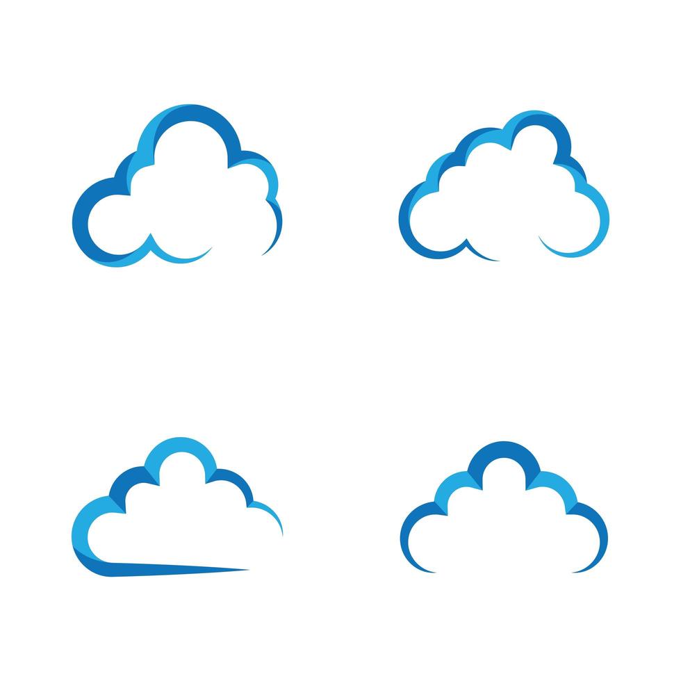 Ilustración de imágenes de logotipo de nube vector