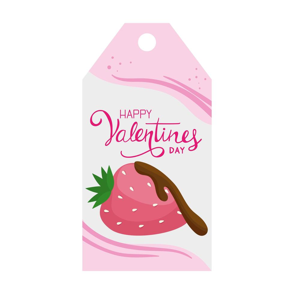 label of valentines day with decoration vector