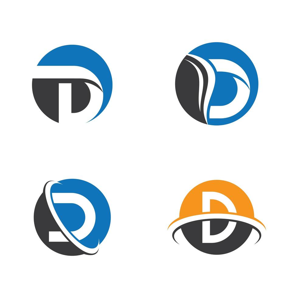 Letter d logo images vector