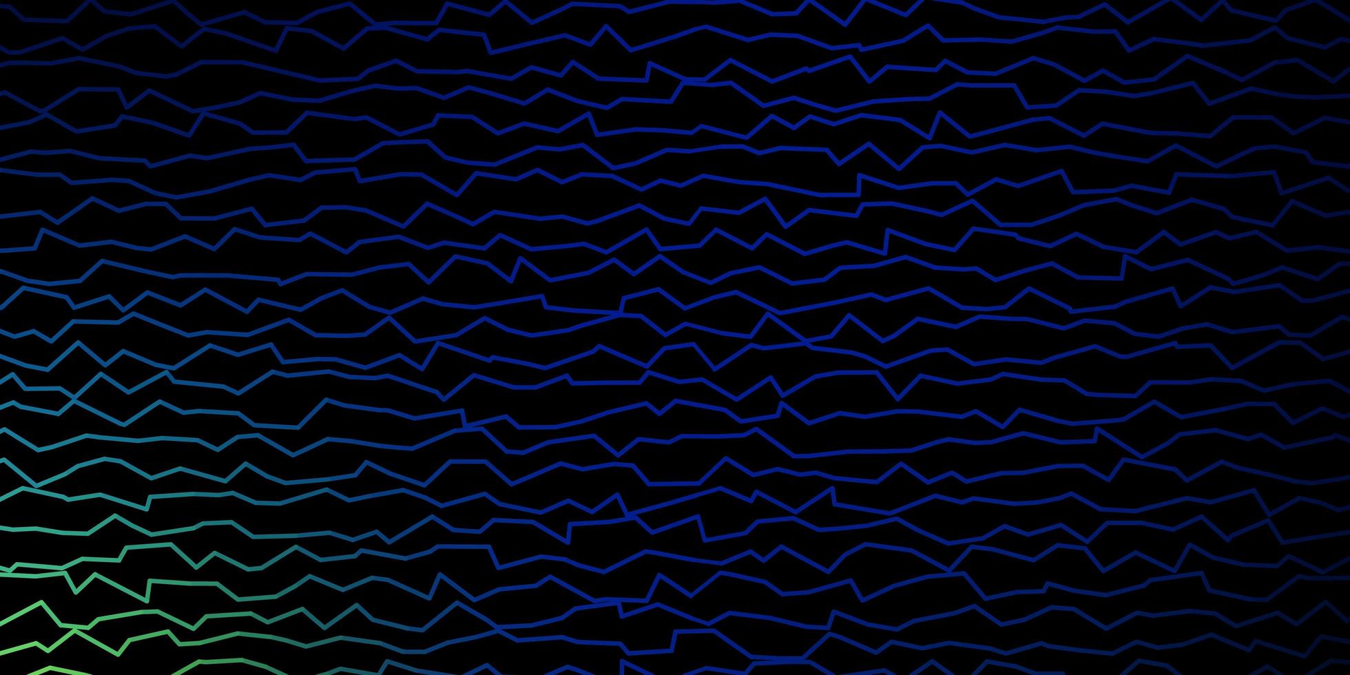 Dark Blue, Green vector template with curved lines.