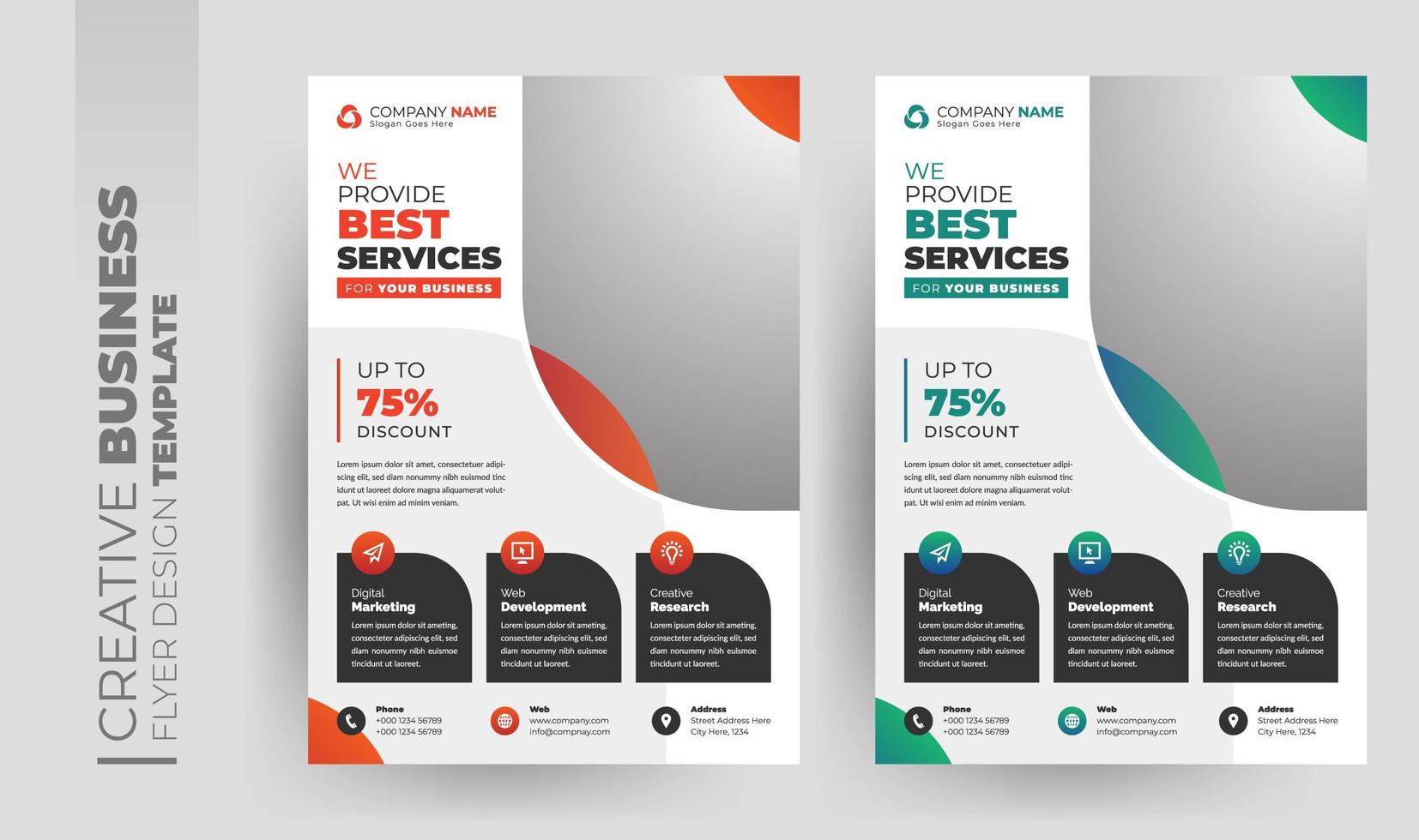 Multipurpose corporate business flyer and brochure cover design vector