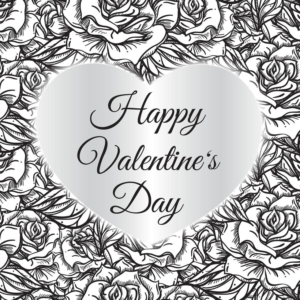 Happy Valentines Day laser cut illustration vector