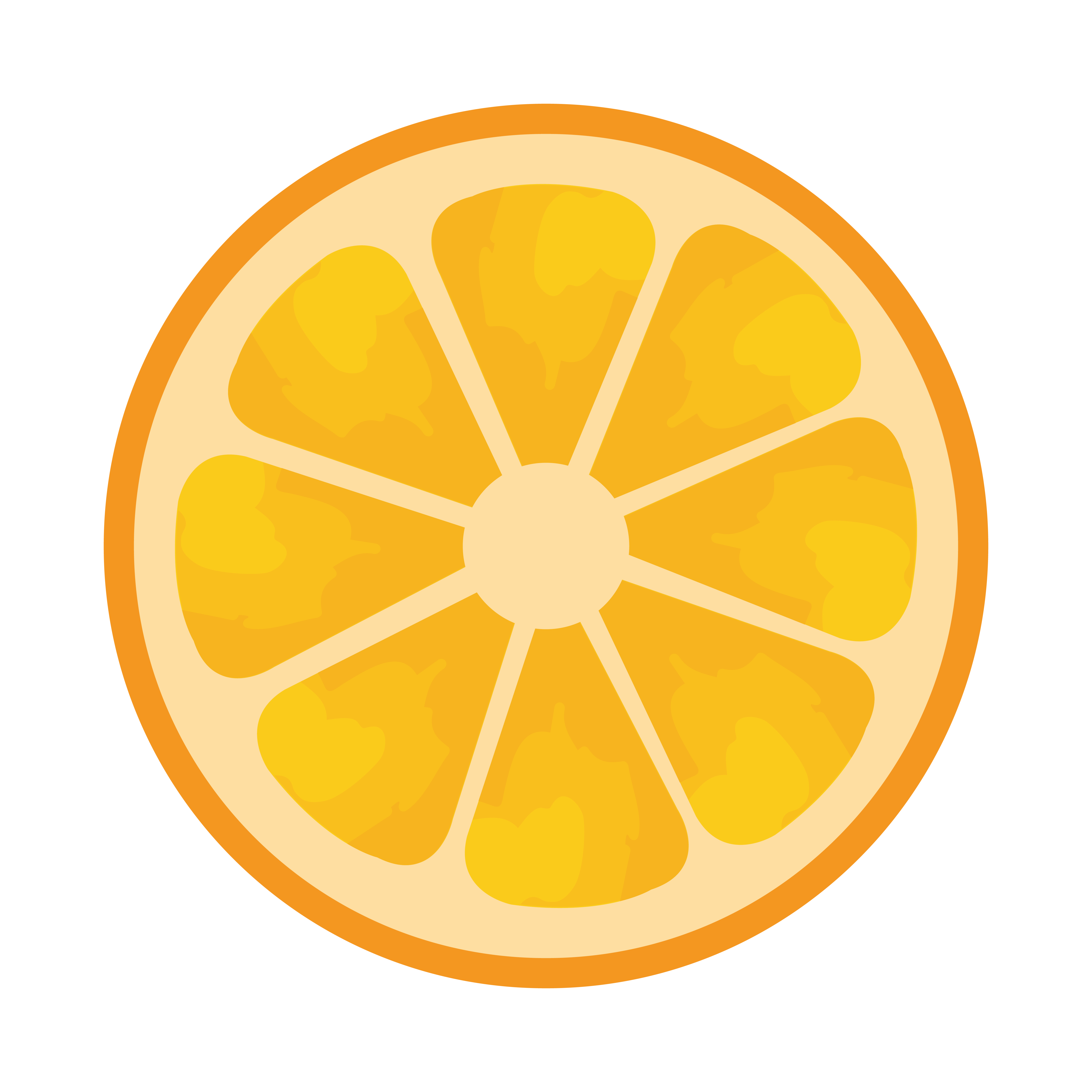 half orange citrus fruit fresh icon 1952330 Vector Art at Vecteezy