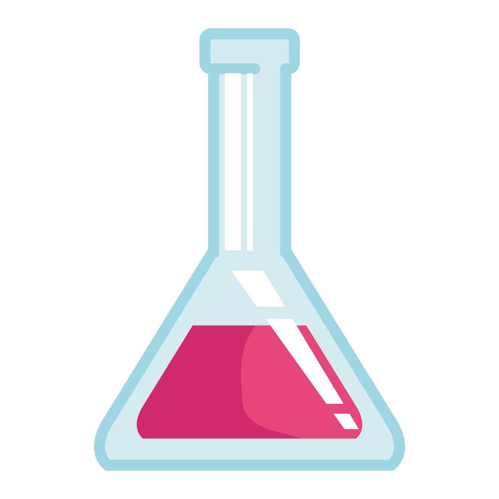 tube test flask laboratory supply vector