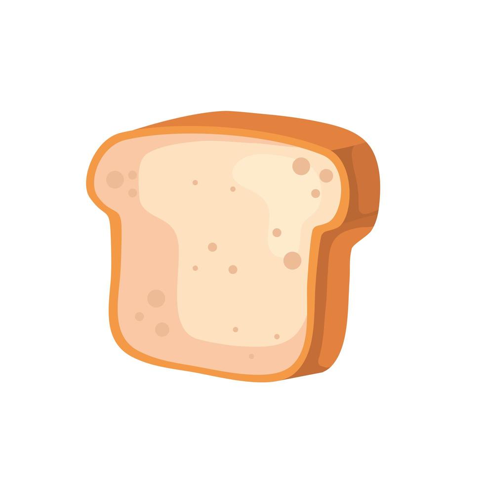 tostadas de pan de panadería estilo aislado icono de diseño vectorial vector