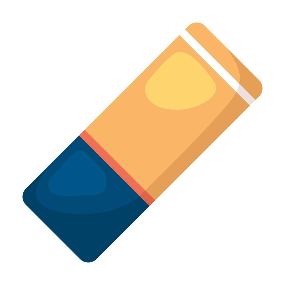 eraser school supply isolated icon vector