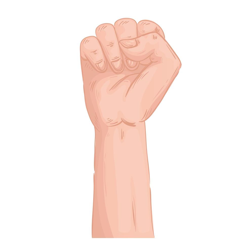 hand human fist symbol isolated icon vector