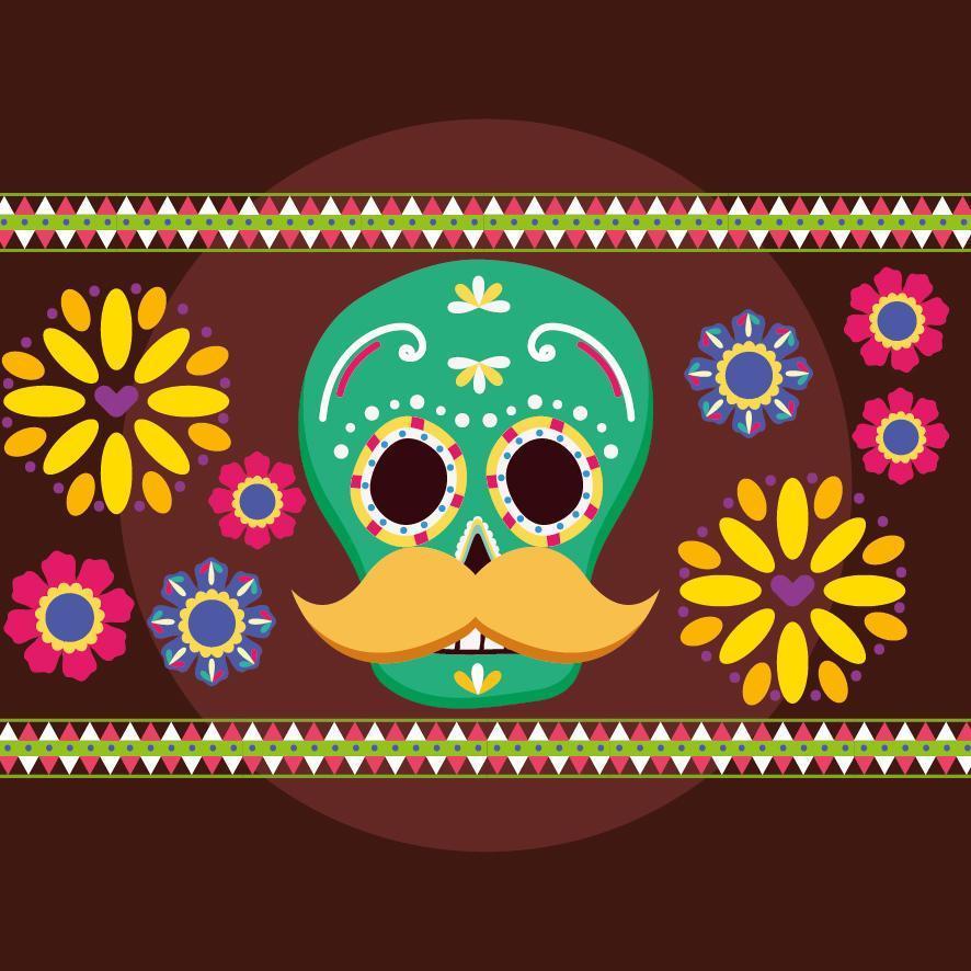 diseño de vector de calavera mexicana