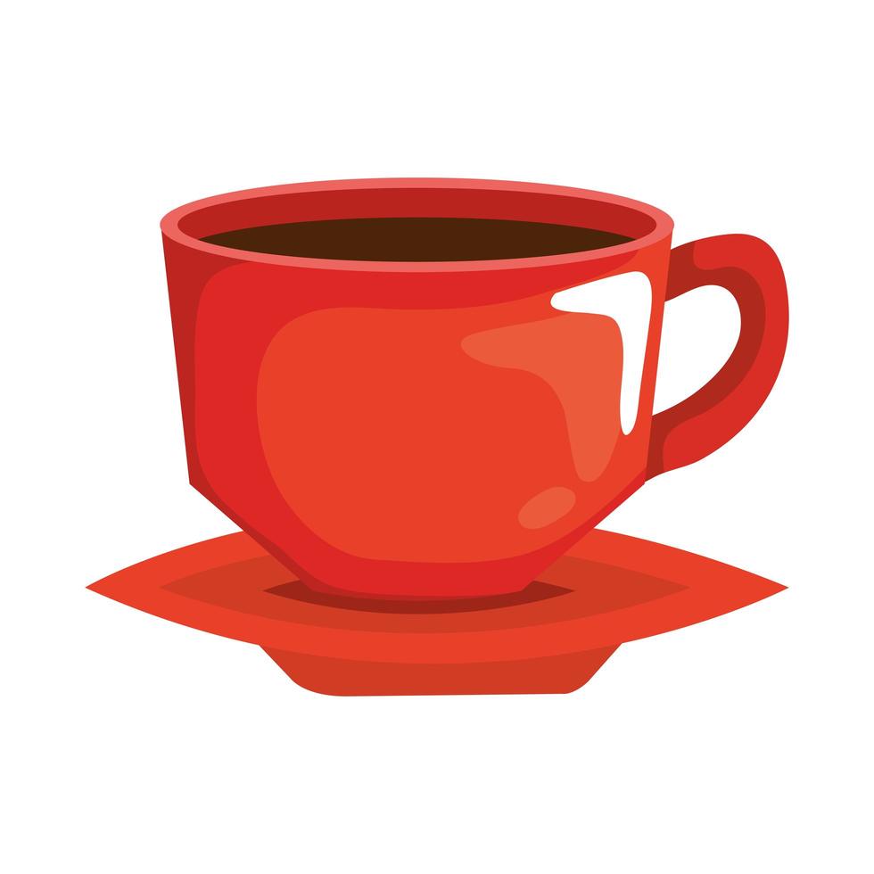 red coffee cup vector design