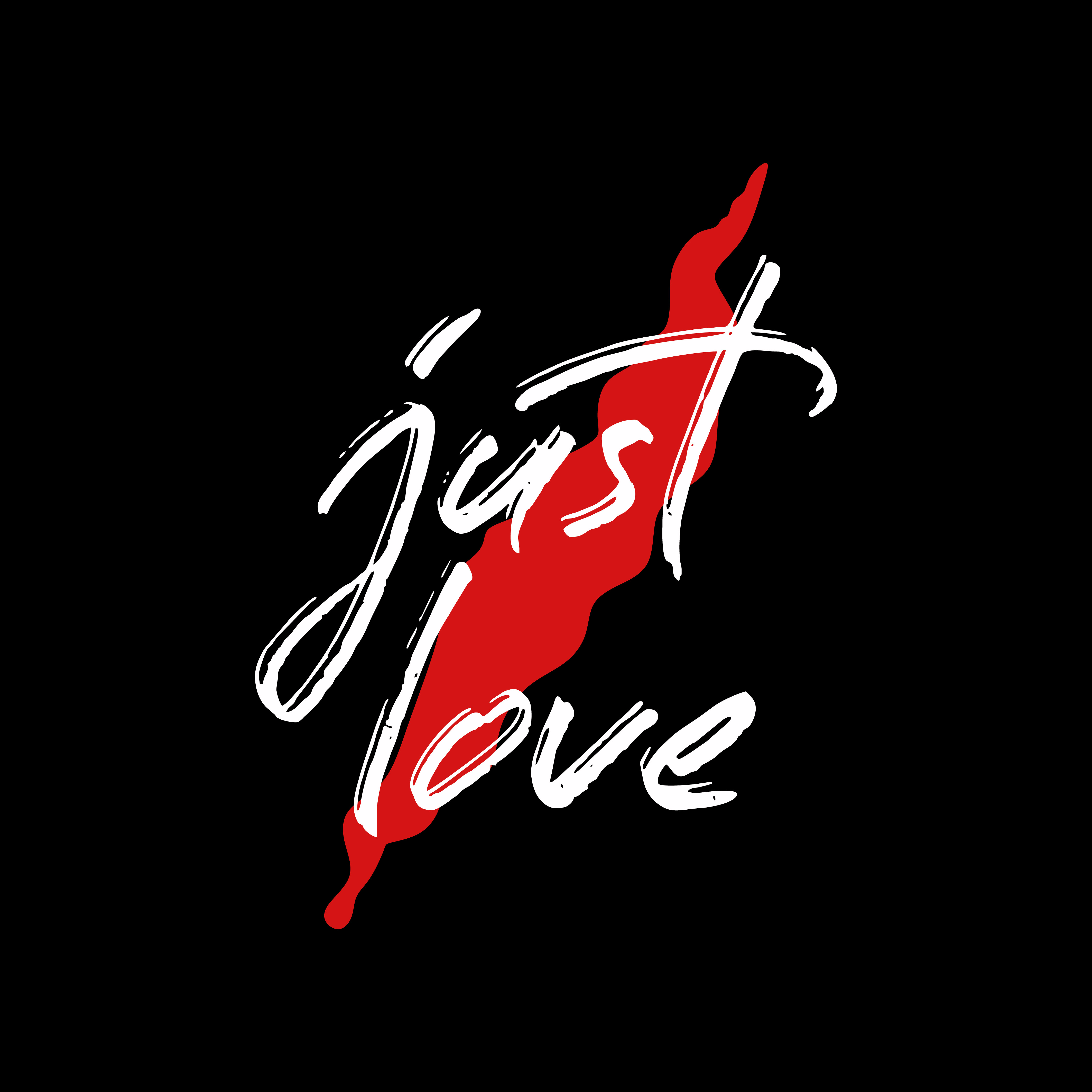 Vector illustration Lettering and Calligraphy. Motivation quote of just love.  Typographic on black background. 1952578 Vector Art at Vecteezy