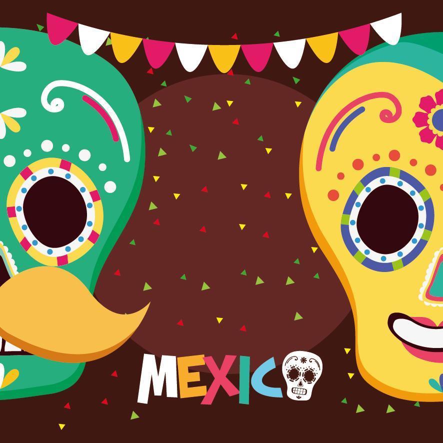 Mexican skulls vector design