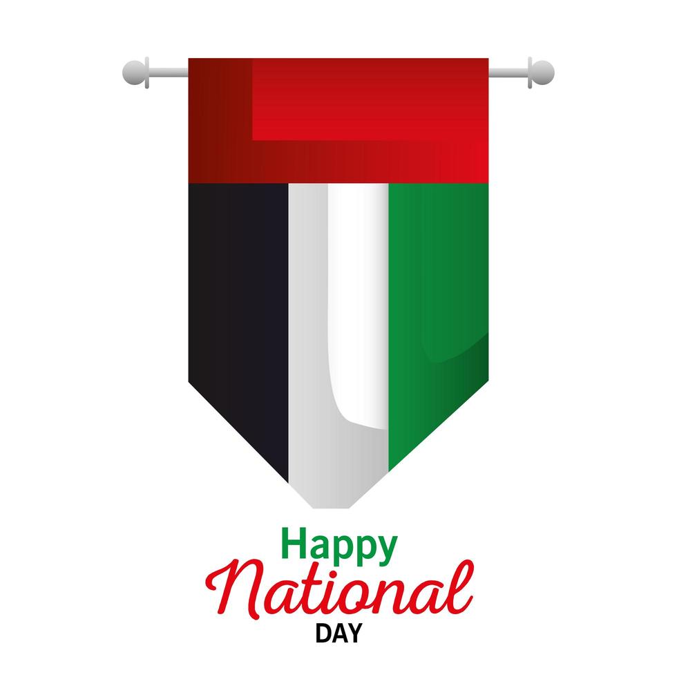 Uae national day banner vector design