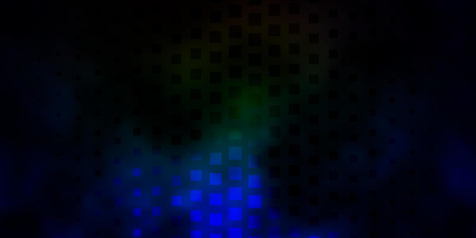 Telón de fondo de vector multicolor oscuro con rectángulos.