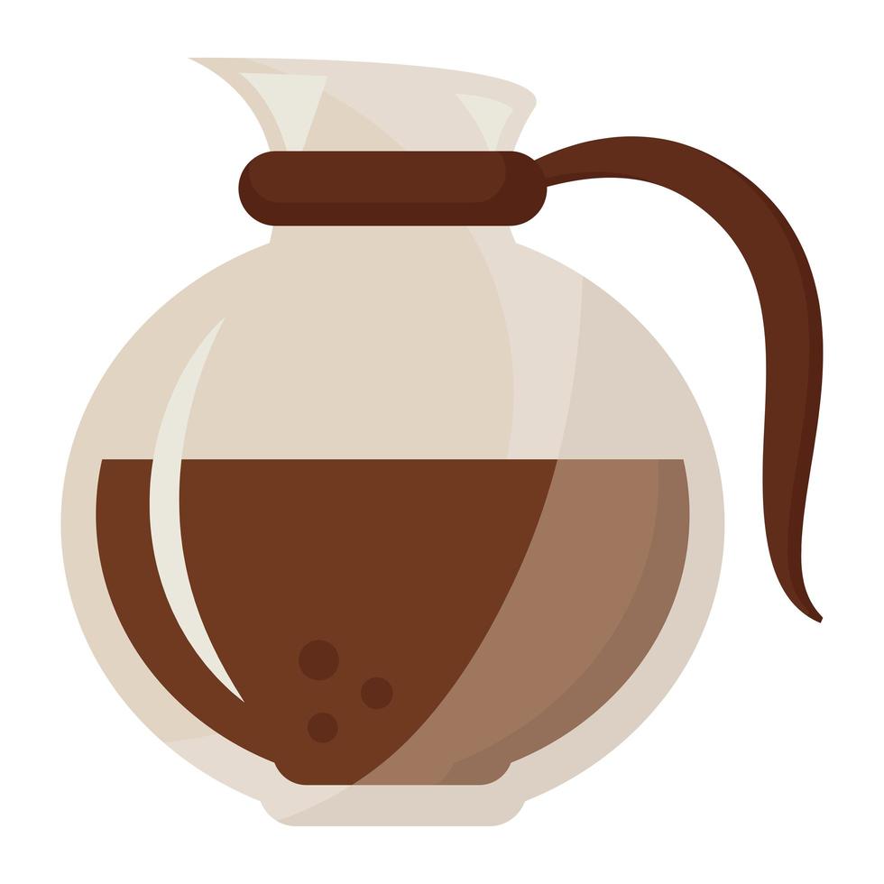 taepot con icono de bebida de café vector