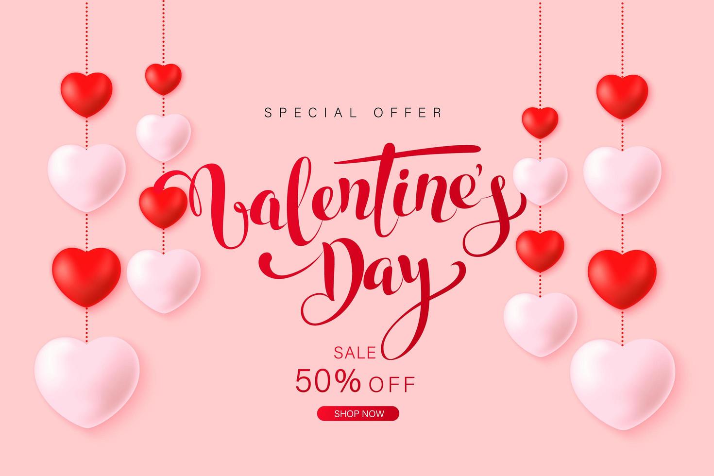 Happy Valentine's Day greeting card design vector