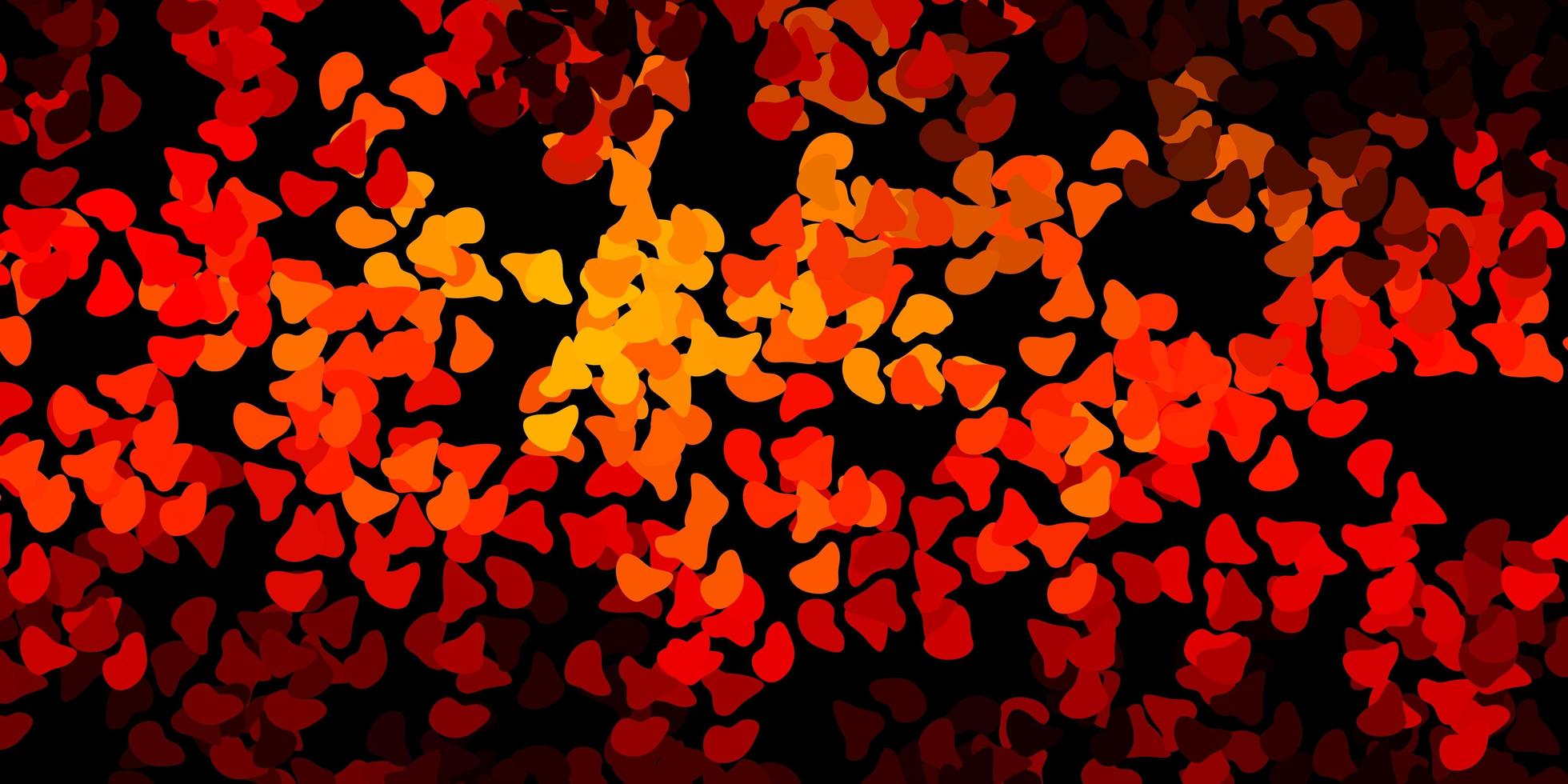 Dark orange vector pattern with abstract shapes.