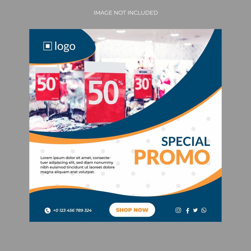 Special Promo Modern Banner Design Template vector