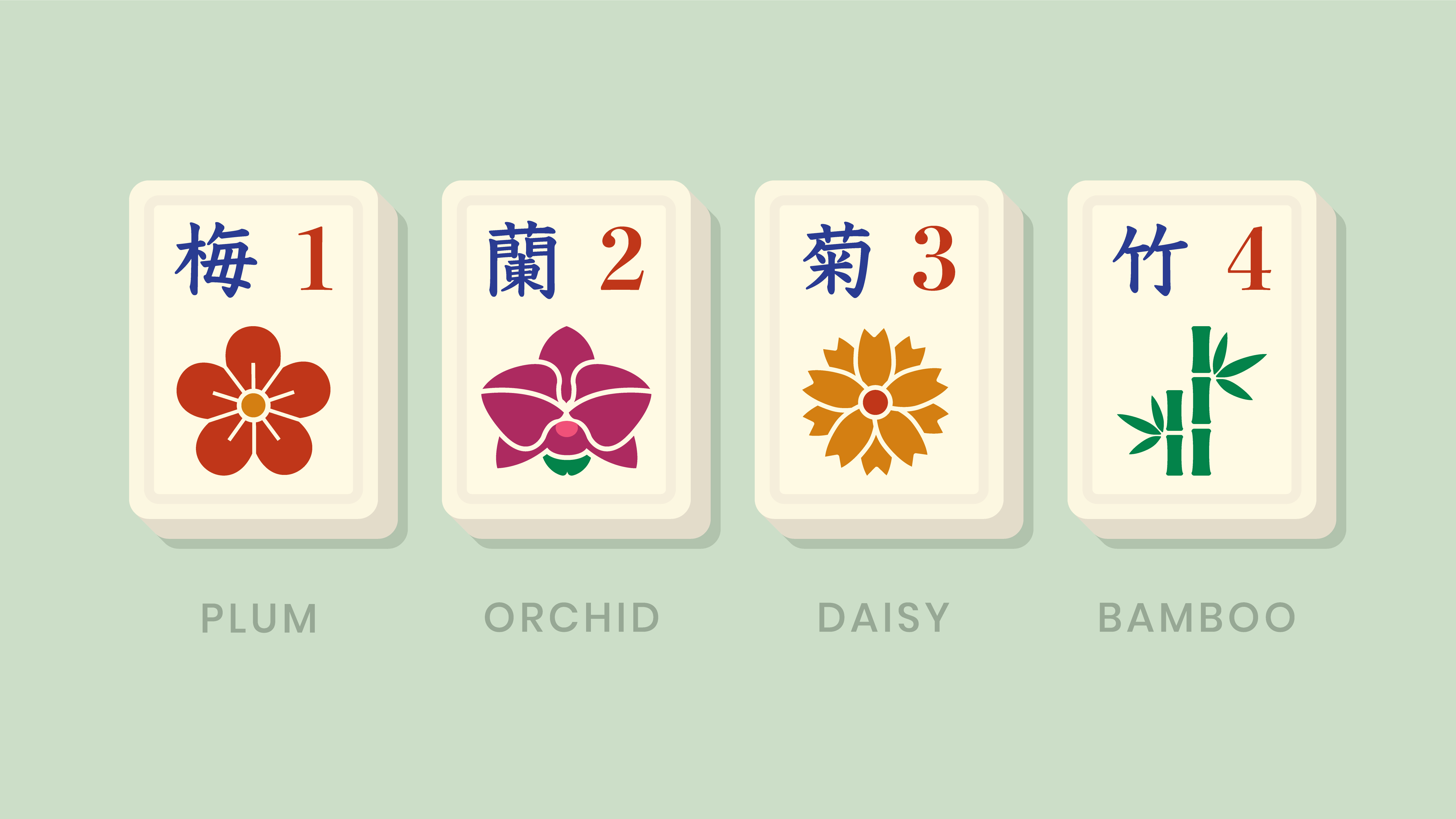 caustic Repulsion The actual Mahjong Bonus Flower Icon Tiles 1952807 Vector Art at Vecteezy
