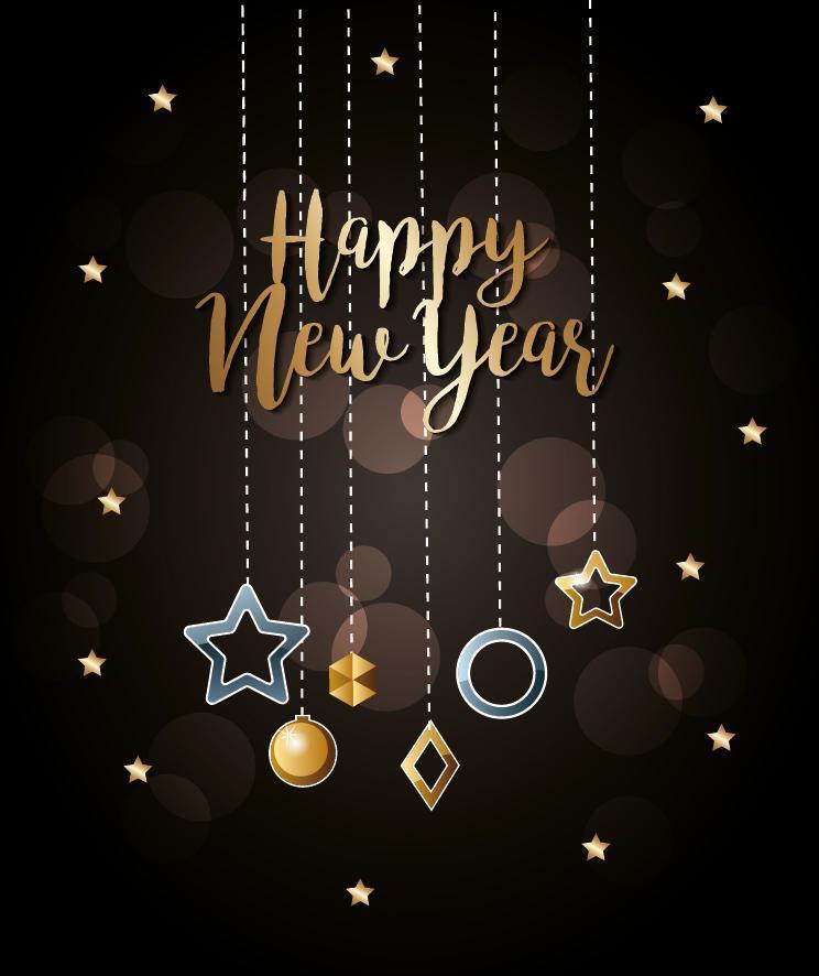 Happy new year vector design