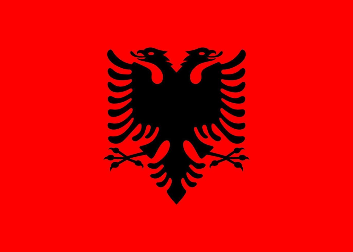 Flag of Albania vector isolate banner print illustration
