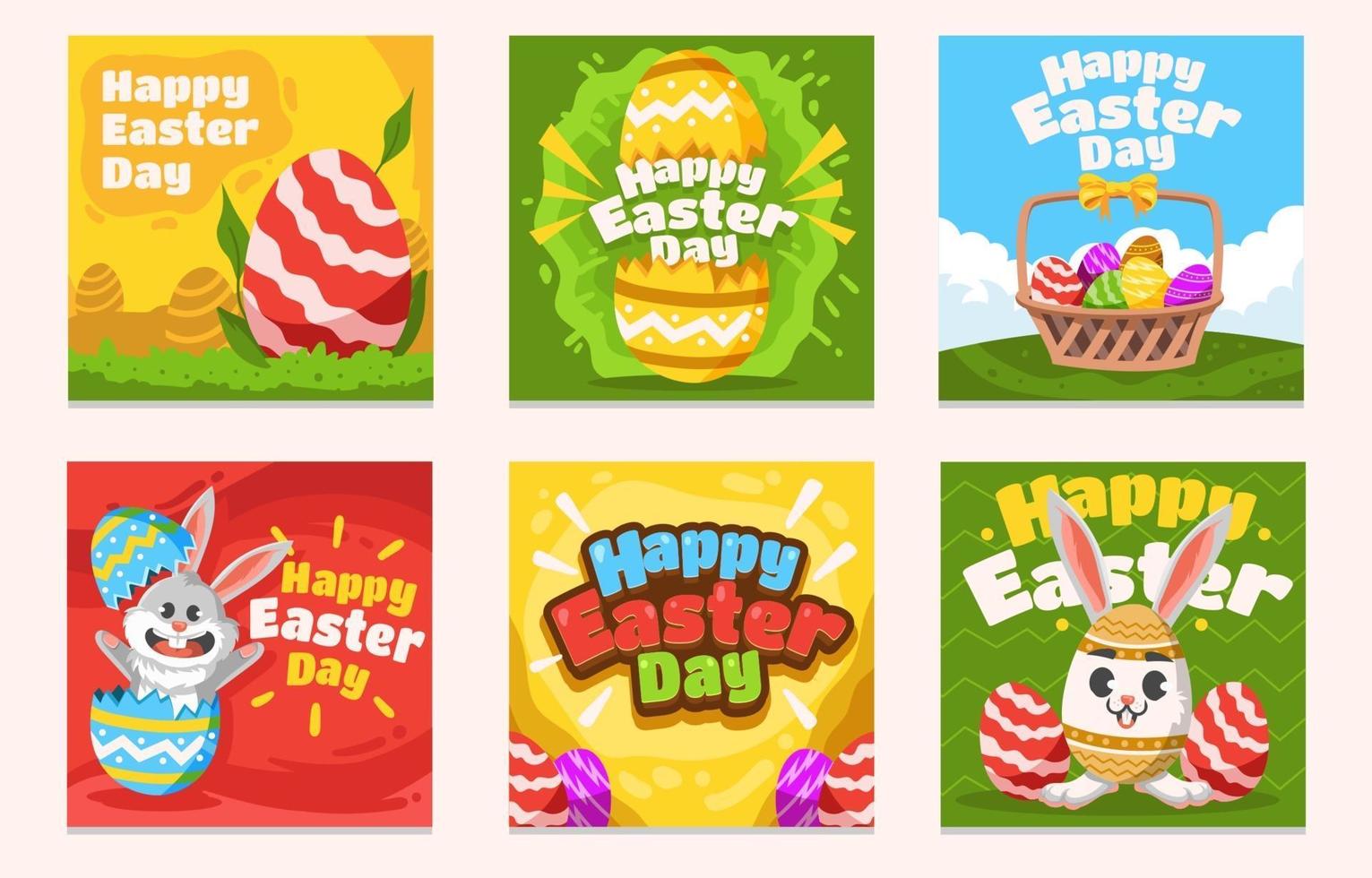 Happy Fun Rabbit on Easter Day vector