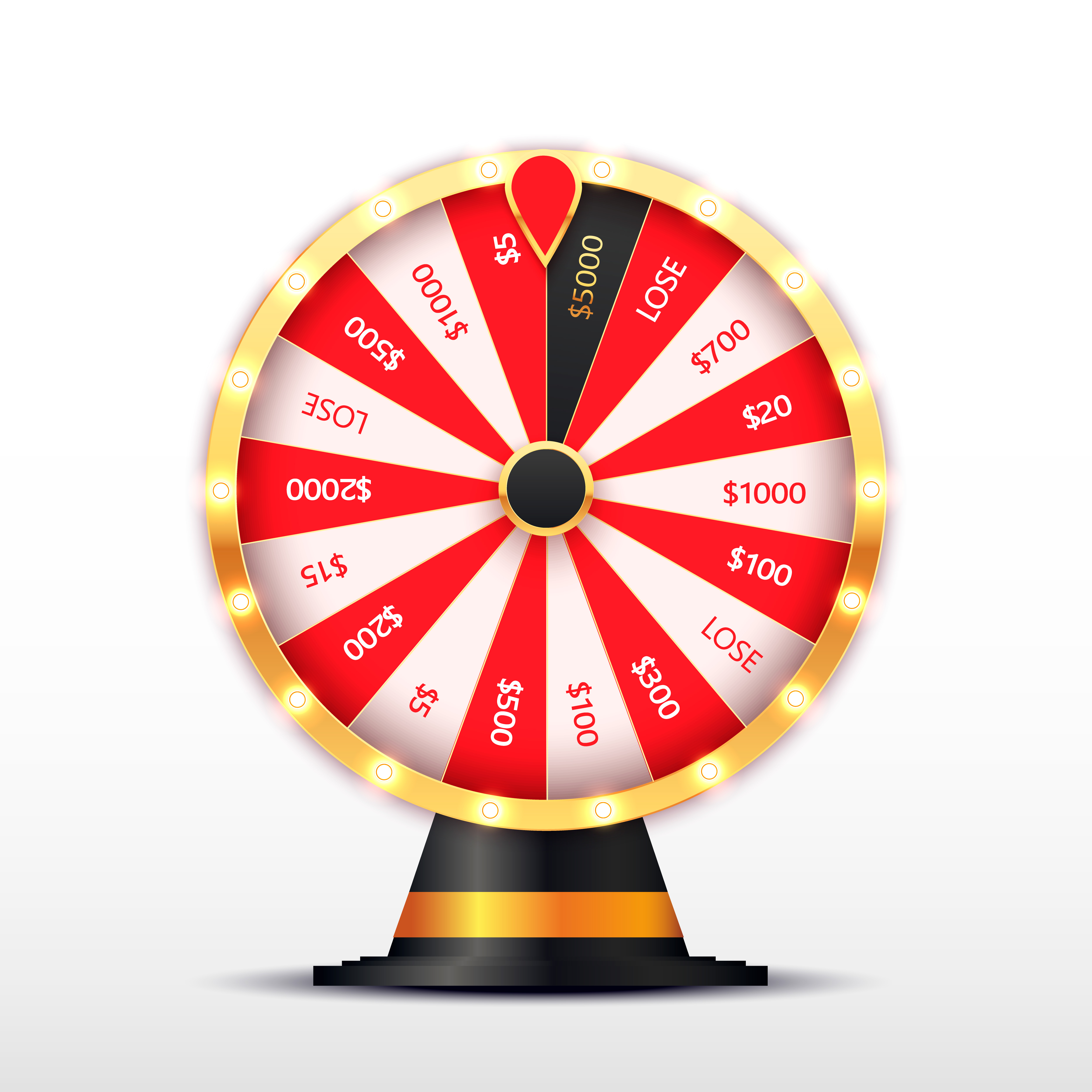 Casino spinning fortune wheel vector banner template 1952933 Vector Art