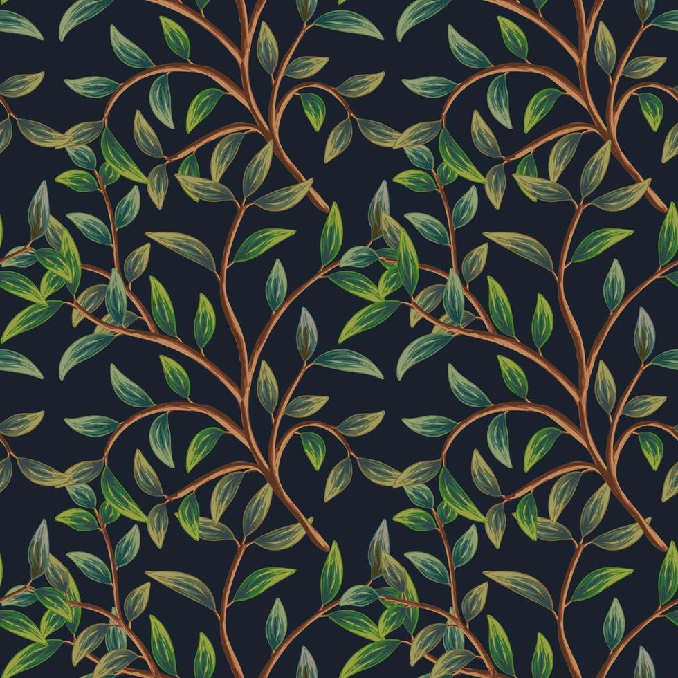 Tree Branches Seamless Pattern. vector