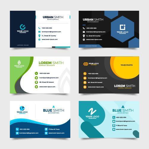 Collection of Name Cards vector