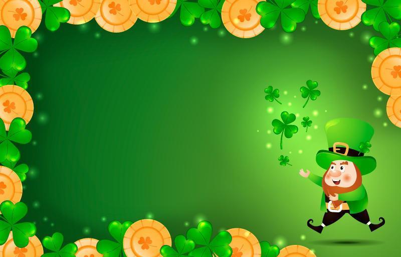 St. Patrick's Day Leprechaun Background vector