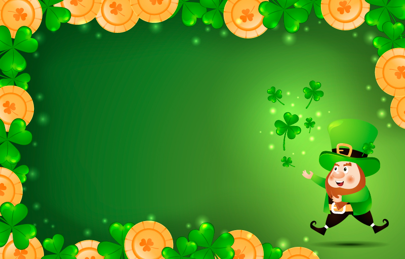 St. Patrick’s Day Leprechaun Background 1952977 Vector Art at Vecteezy