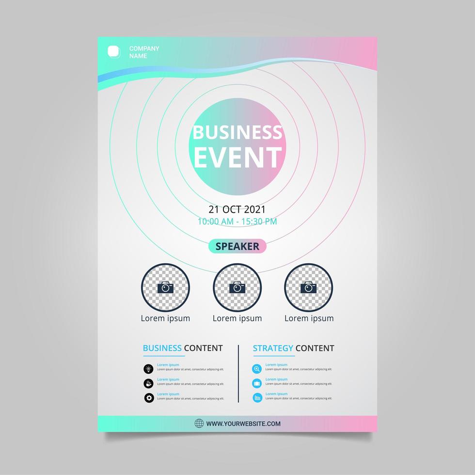 Modern Business event brochures template vector