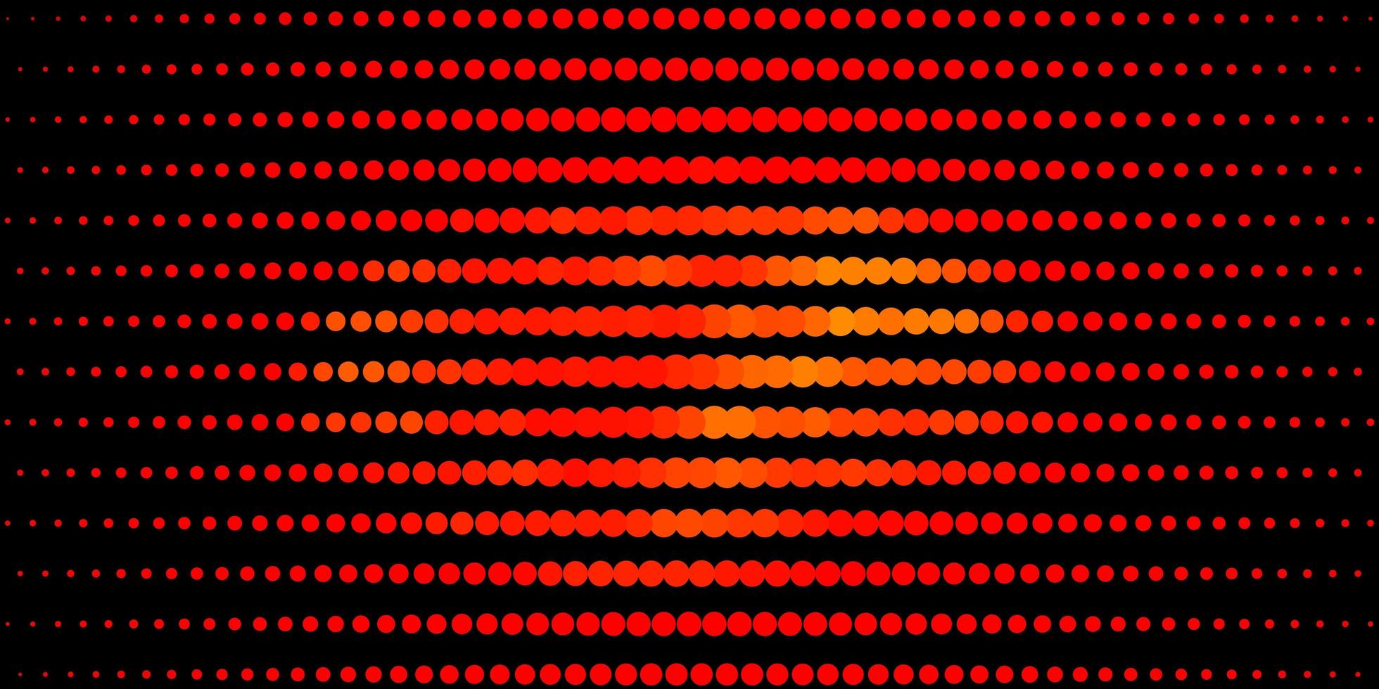 Dark Orange vector pattern with circles.